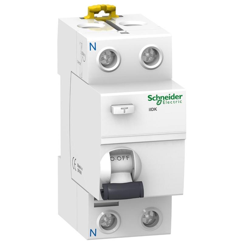 Schneider Electric Acti 9 iID K - residual current circuit breaker - 2P - 40A - 30mA - type AC, manufacturer catalog image