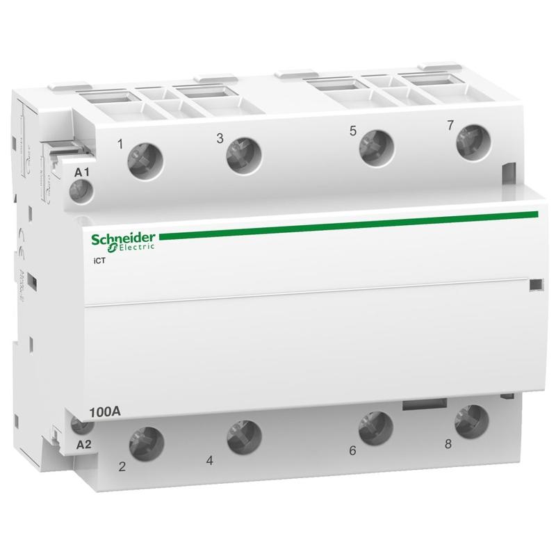 Schneider Electric iCT 100A 4NO 220...240V 50Hz contactor, manufacturer catalog image