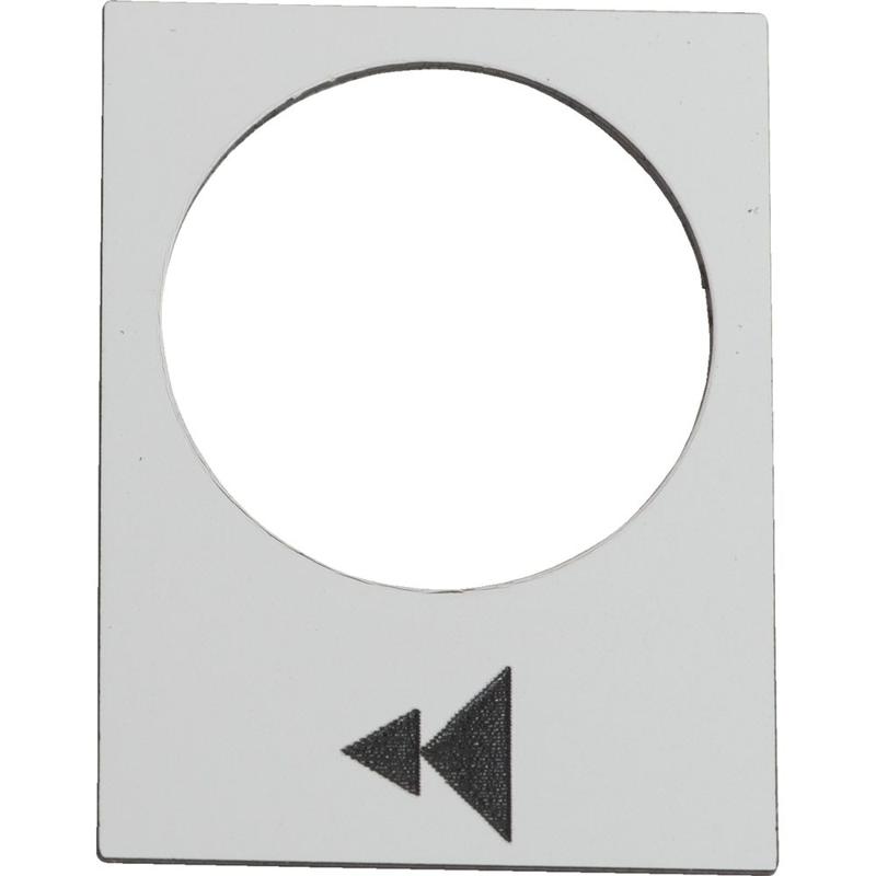 Schneider Electric legend - 30 x 40 mm - white - raise or right, slow-fast, manufacturer catalog image