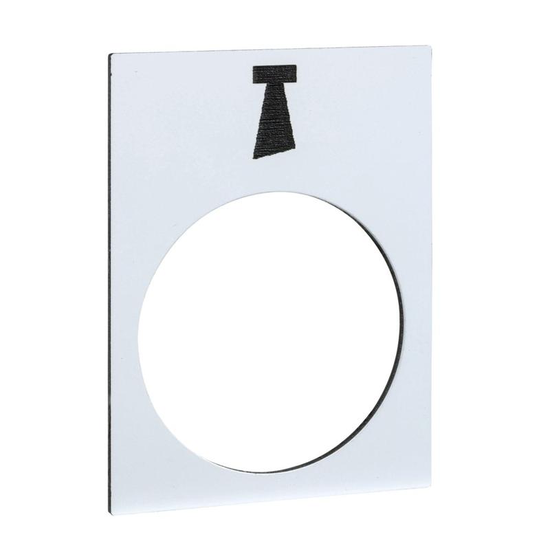 Schneider Electric legend - 30 x 40 mm - white - klaxon, manufacturer catalog image