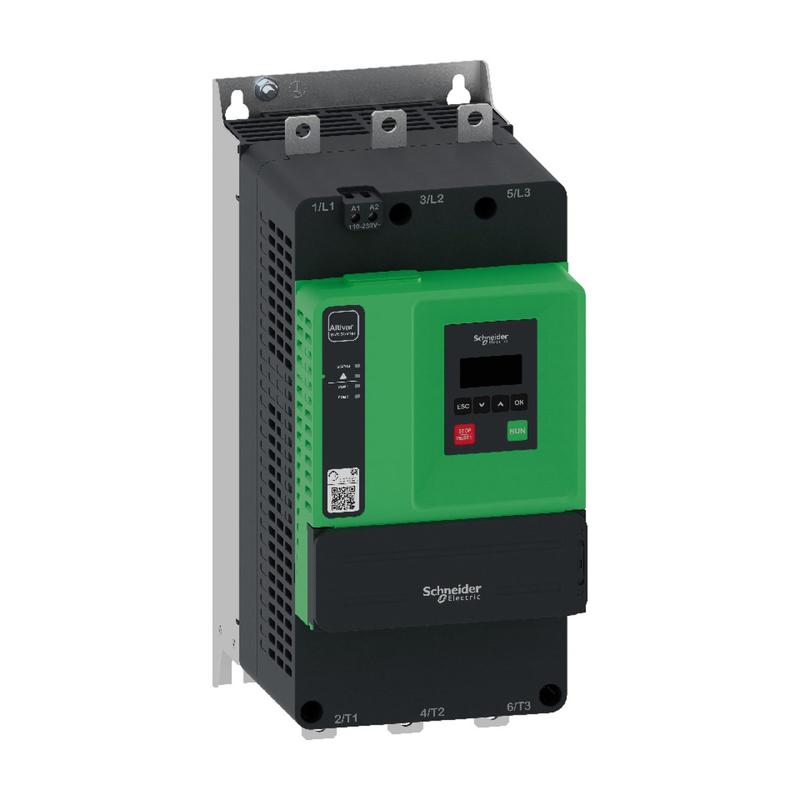 Schneider Electric Soft starter, Altivar Soft Starter ATS430, 140A, 208 to 600V AC, control supply 110 to 230V AC, manufacturer catalog image