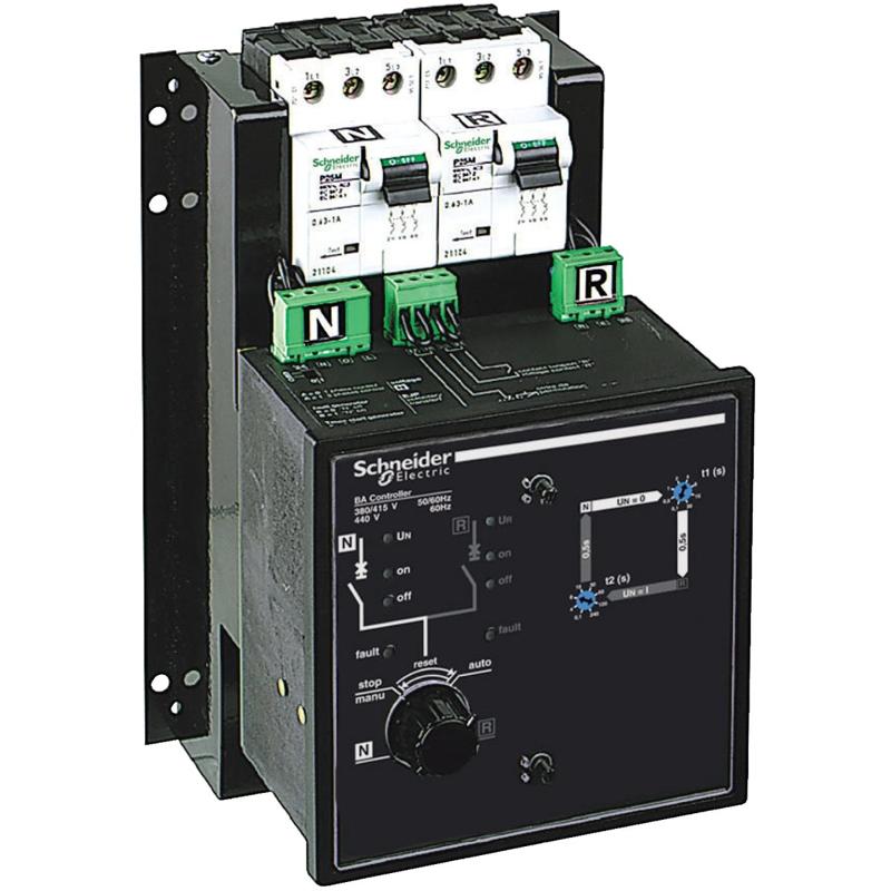 Schneider Electric remote control source changeover, Transferpact, ACP plate and UA controller, 220 VAC to 240 VAC 50/60 Hz, manufacturer catalog image