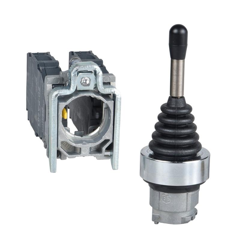 Schneider Electric Joystick controller plastic, Ø22, 4 directions, spring return, 1 NO, manufacturer catalog image