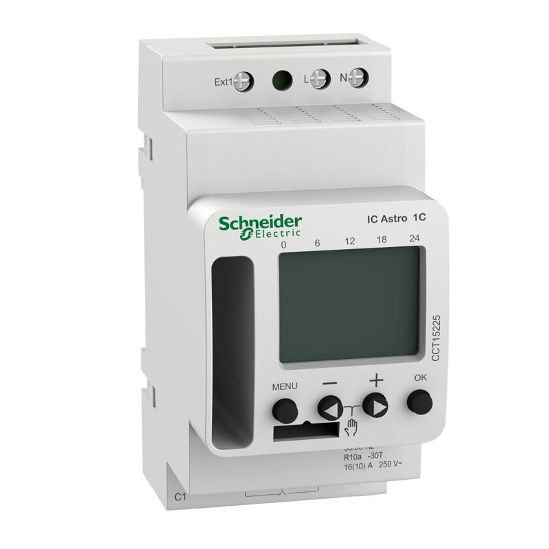 Schneider Electric Acti 9 IC Astro 1C SMART programmable twilight switch, manufacturer catalog image