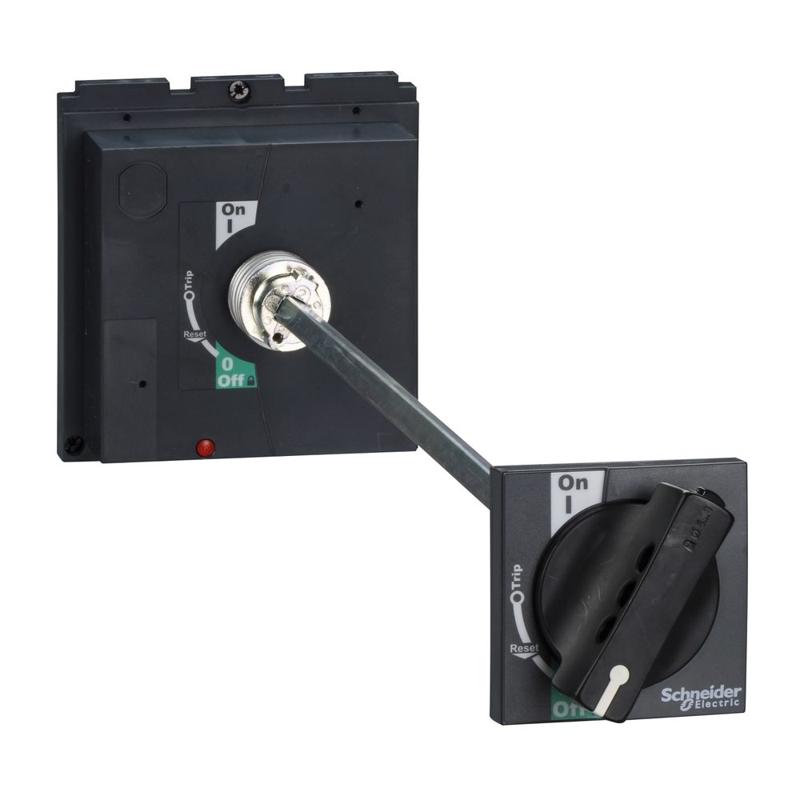 Schneider Electric Extended rotary handle, EasyPact CVS400/630, black handle, shaft length 209mm to 600mm, IP55, manufacturer catalog image