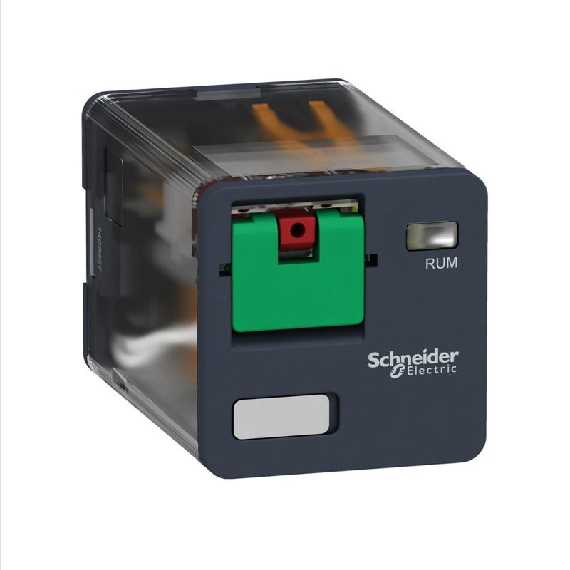 Schneider Electric universal plug-in relay - HARMONY RUM - 3 C/O - 24 V AC - 10 A, manufacturer catalog image