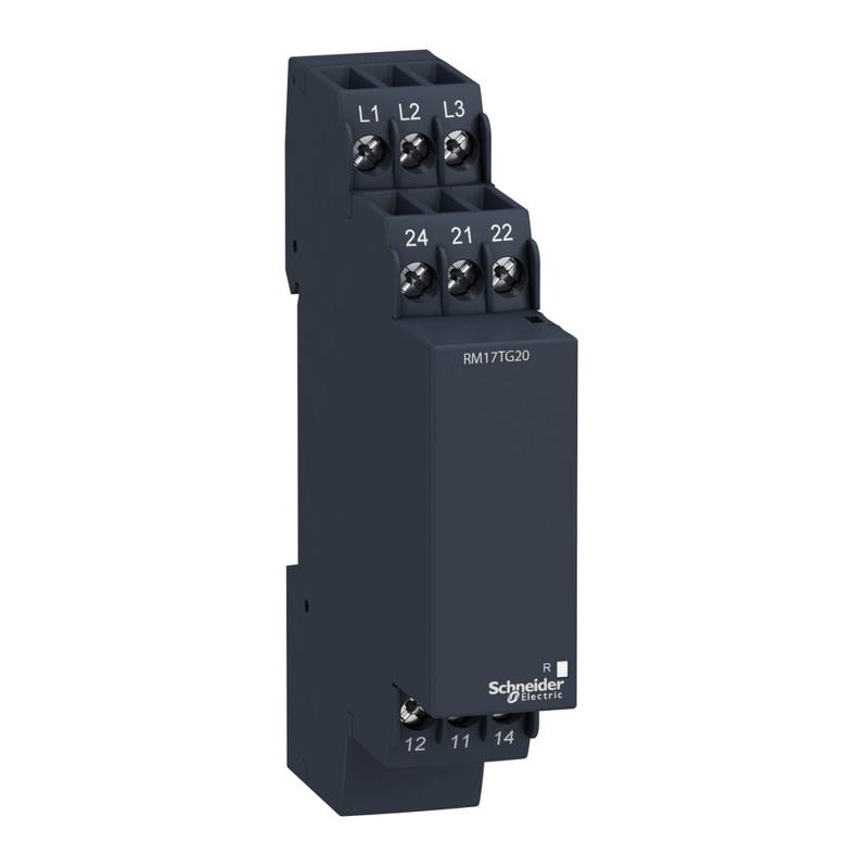 Schneider Electric phase control relay RM17-T - range 183..484 V AC, manufacturer catalog image