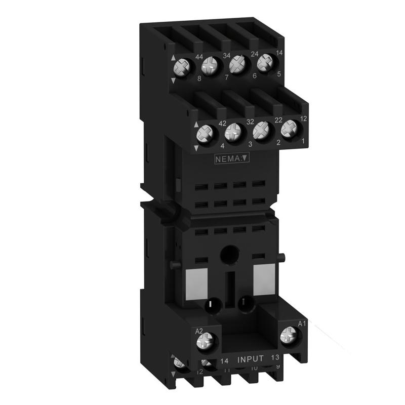 Schneider Electric Soket, Harmony Elektromekanik Röleler, Rxm2 Rxm4 Röleler için, Rs'Ye Vida Bağlantısı, Karışık Kontak, manufacturer catalog image