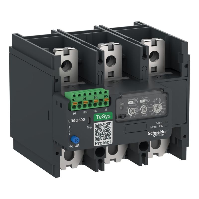 Schneider Electric Electronic thermal overload relay,TeSys Giga,125-500 A,class 5E-30E,push-in control connection, manufacturer catalog image