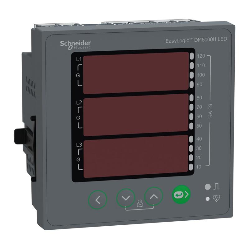 Schneider Electric EASYLOGIC DM6200H VAF PF DPM NONC CL1.0, manufacturer catalog image