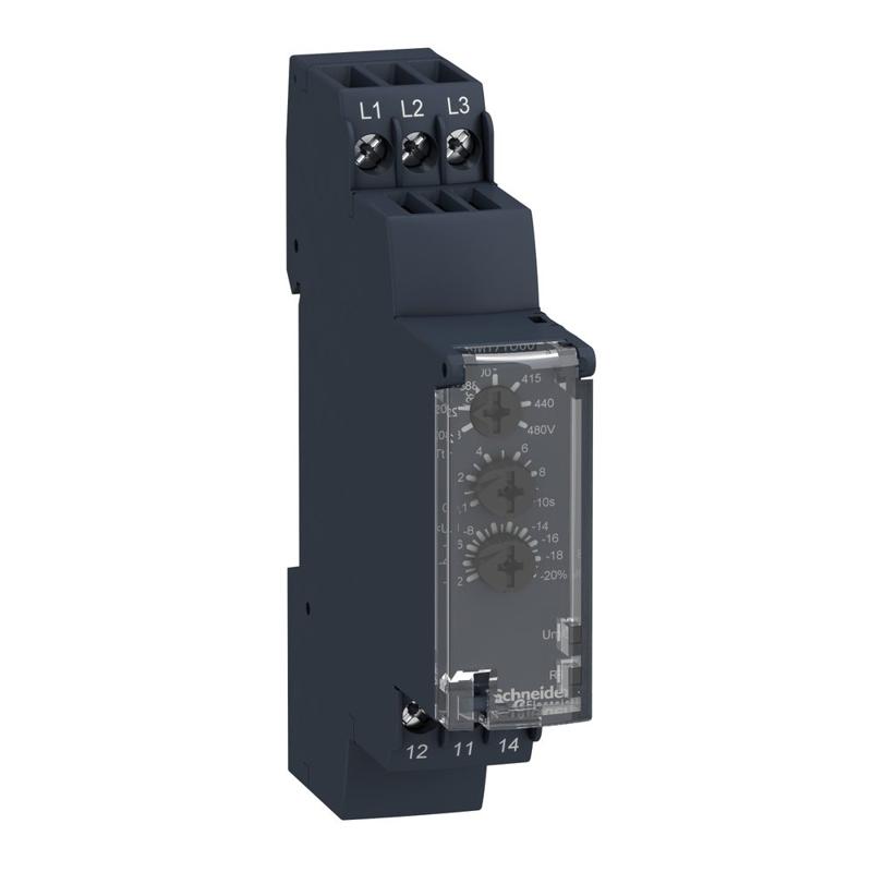 Schneider Electric multifunction control relay RM17-TU - range 183..528 V AC, manufacturer catalog image