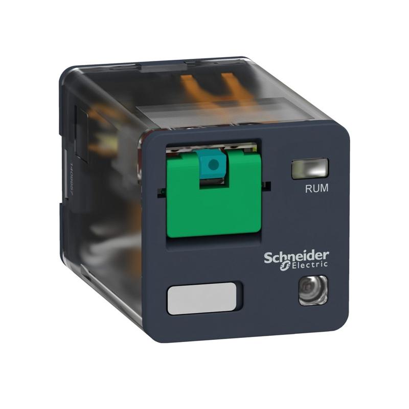 Schneider Electric universal plug-in relay - HARMONY RUM - 3 C/O - 24 V DC - 10 A - with LED, manufacturer catalog image