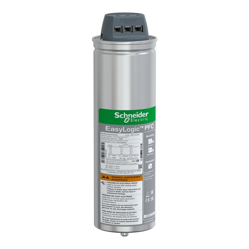 Schneider Electric EasyLogic PFC Capacitor standard duty capacitor, 28.5 kvar 440 V 50 Hz, manufacturer catalog image