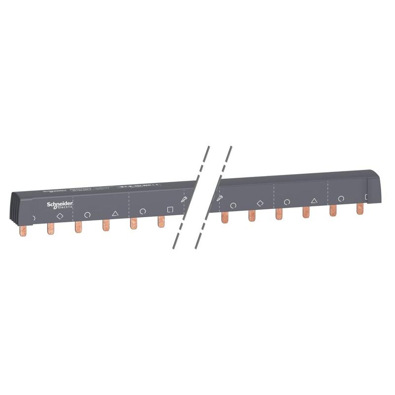 Schneider Electric Acti 9 - comb busbar - 3L+N balanced - 18 mm pitch - 24 modules - 100 A, manufacturer catalog image