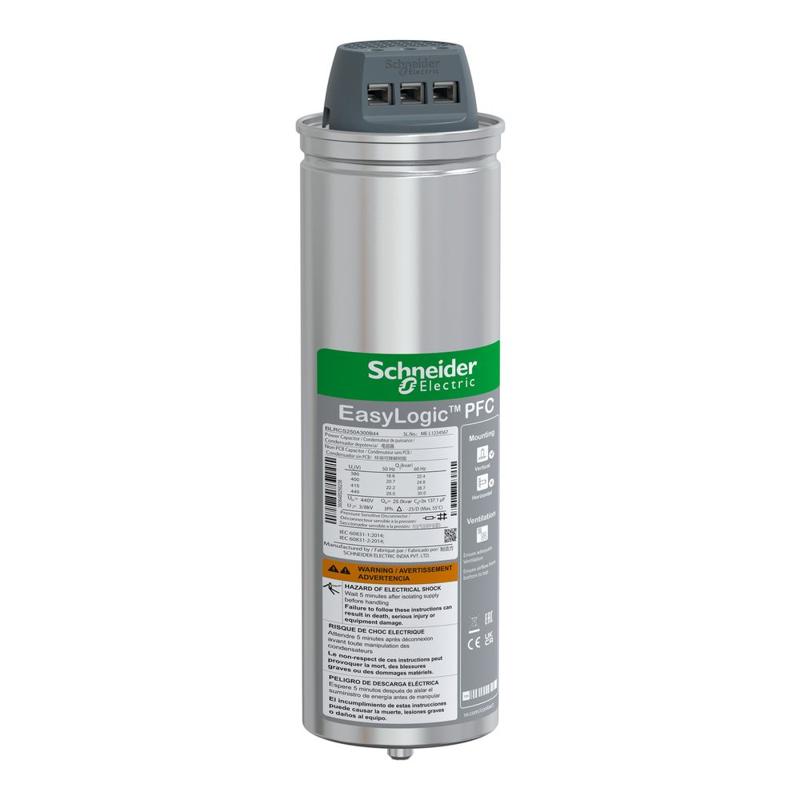 Schneider Electric EasyCan Capacitor - 25/30 kvar - 440 V - 50/60Hz, manufacturer catalog image
