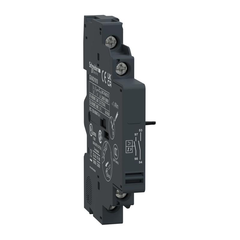 Schneider Electric TeSys GV2 & GV3 - auxiliary contact - 1 NO + 1 NO (fault), manufacturer catalog image
