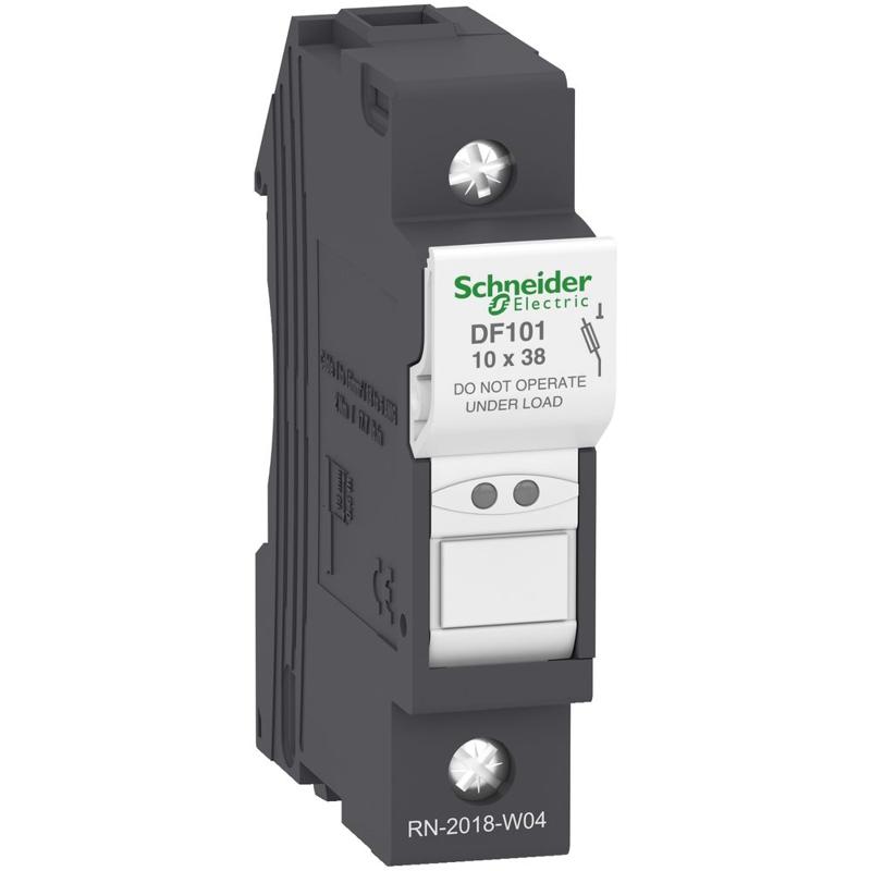 Schneider Electric Fuse carrier TeSys DF, 1P 32A, fuse size 10 x 38 mm, manufacturer catalog image