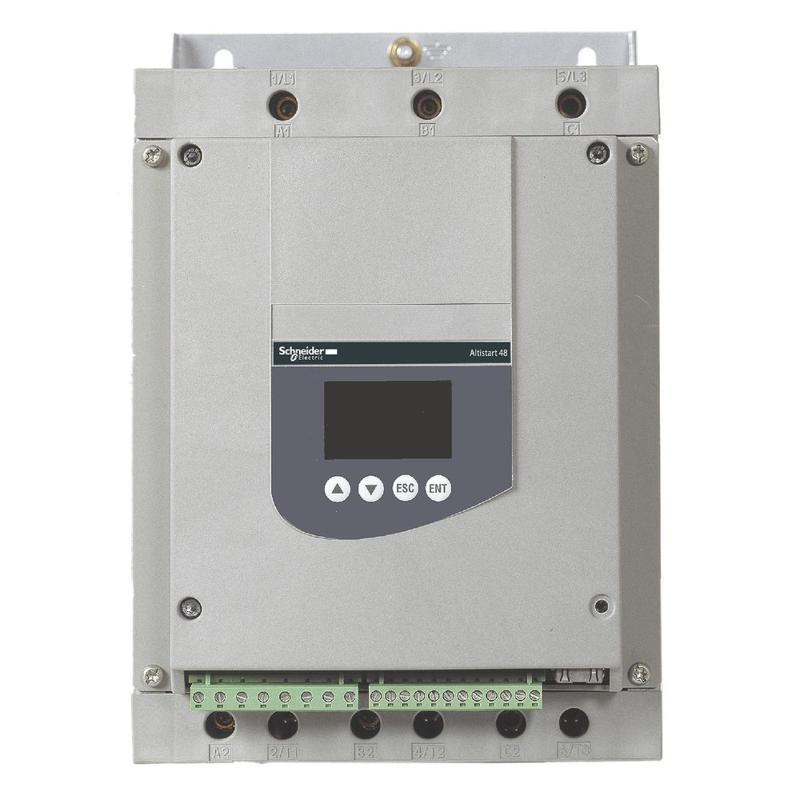 Schneider Electric soft starter for asynchronous motor - ATS48 - 21 A - 230..415 V - 4..18.5 KW, manufacturer catalog image