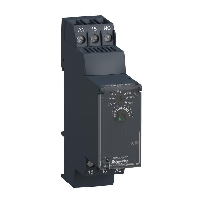 Schneider Electric Star-Delta Timing Relay - 0.05s…300s - 24V DC / 24…240V AC - 1C/O, manufacturer catalog image