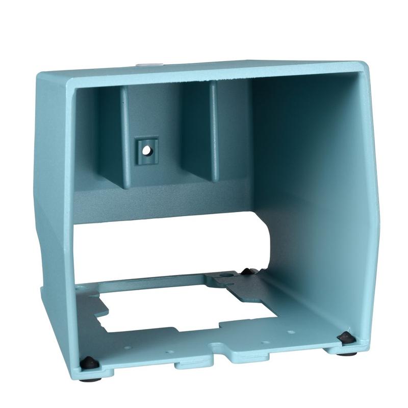 Schneider Electric single protective cover for blue metal foot switch, manufacturer catalog image